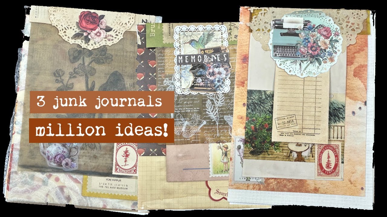 📖  3 Vintage Junk Journals in 2025 ⭐️ Tips, supplies, ephemera & page ideas