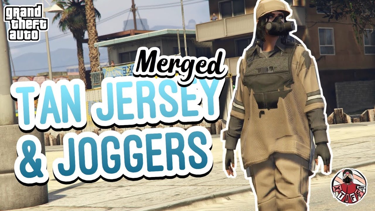 *PATCHED* GTA5 | Tan Jersey & Tan Joggers w/Long Sleeve Shirt Female Component Outfits