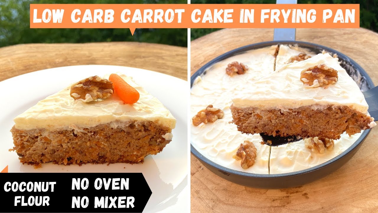 NO BAKE  | Low Carb Carrot Cake in Frying Pan  | Keto  |  Coconut Flour