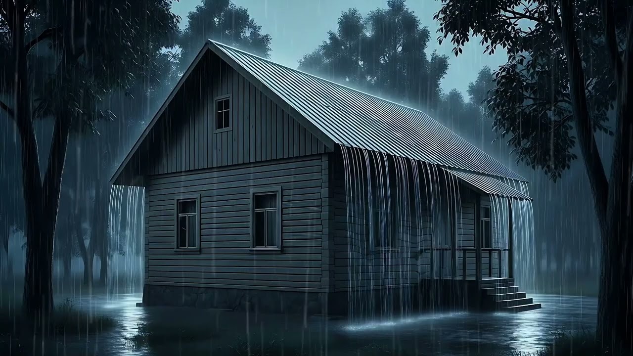 Beat Insomnia with Heavy Rain & Thunderstorm Fall into Sleep Under Minutes with Tin Roof.