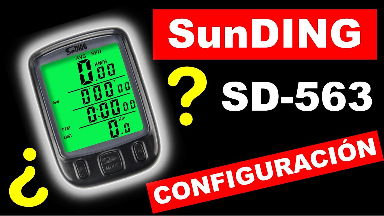 Velocimetro bicicleta ciclocomputadora Sunding SD-563 configuración