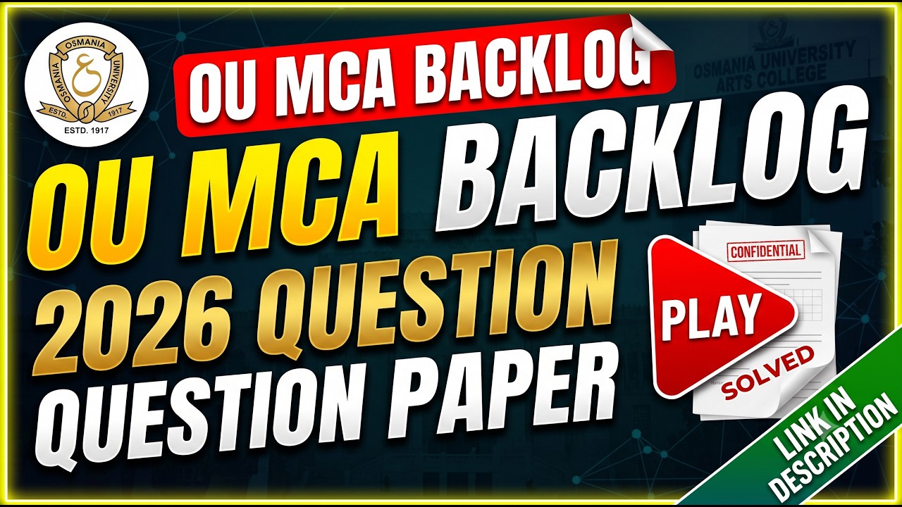 MCA 2nd Sem Backlog Question Paper 2026 | Osmania University Exam Paper