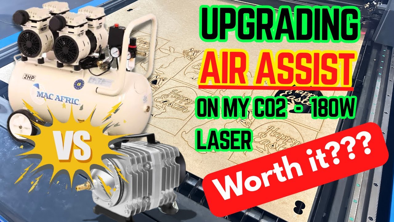 Laser Cutting | Air Assist Upgrade | oilless Silent Air Compressor