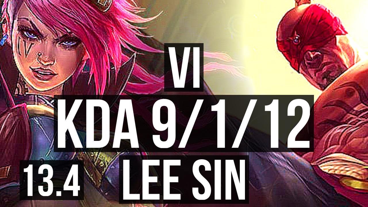 VI vs LEE SIN (JNG) | 9/1/12, 1200+ games, Legendary, 1.1M mastery | KR Grandmaster | 13.4