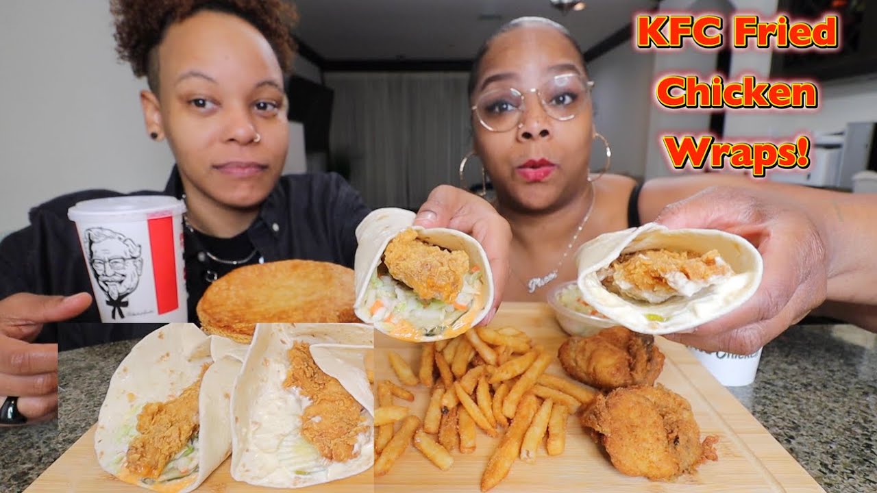 TRYING KFC'S NEW SPICY FRIED CHICKEN WRAPS FOR THE FIRST TIME!