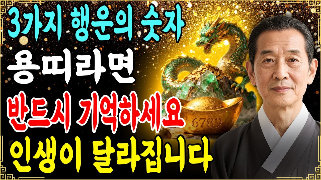 용띠 2026년: 인생을 바꿀 수 있는 3가지 숫자. 용띠에게 큰 재물운을 불러오는 숫자와 돈·행운을 끌어당기는 색깔