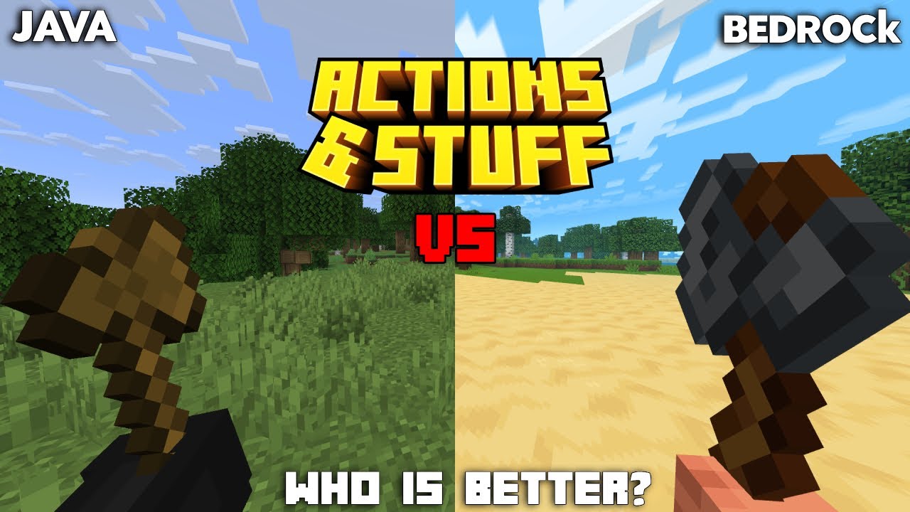 ACTIONS & STUFF Bedrock VS FRESH & SMOOTH Java | Comparison