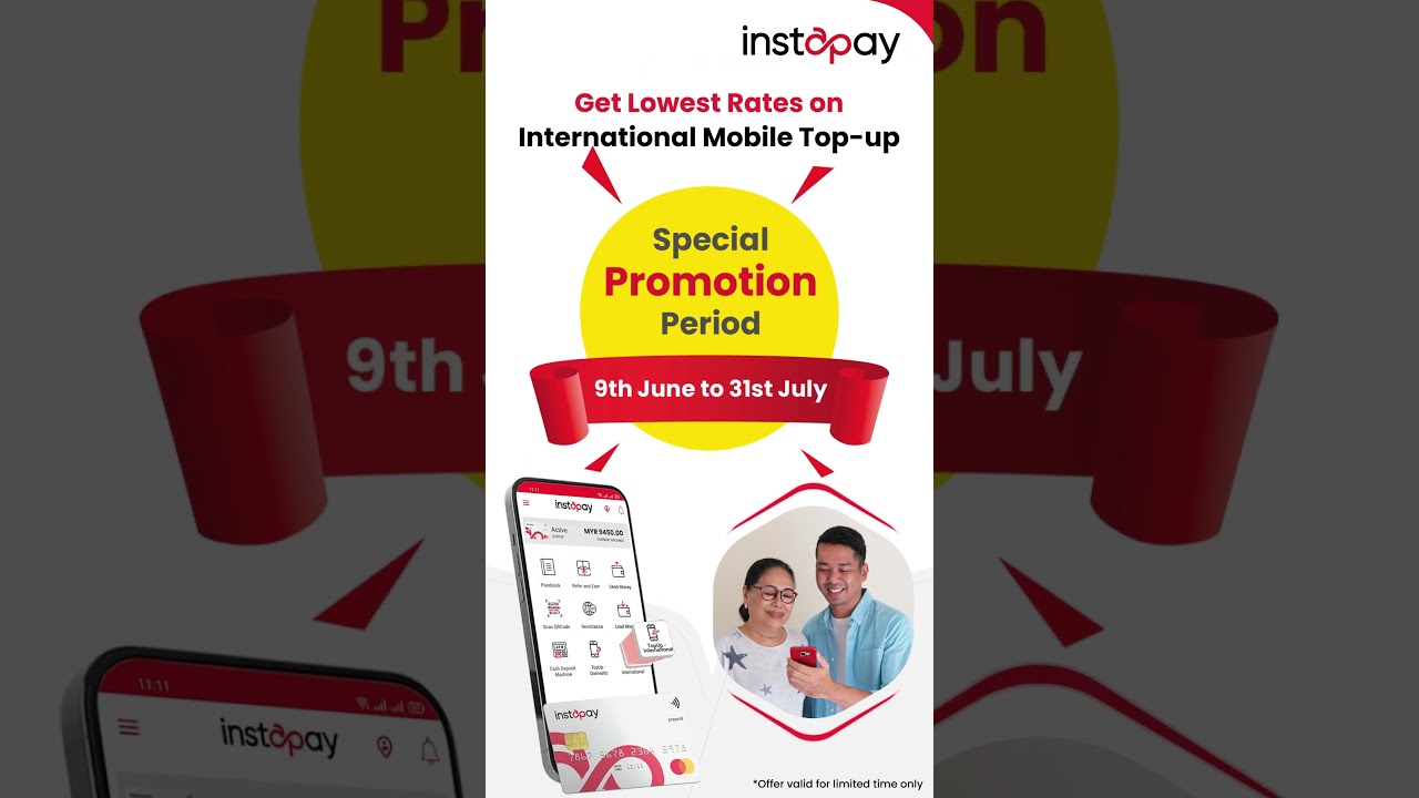 Get Lowest Rates on Mobile International Mobile Top - up at Instapay