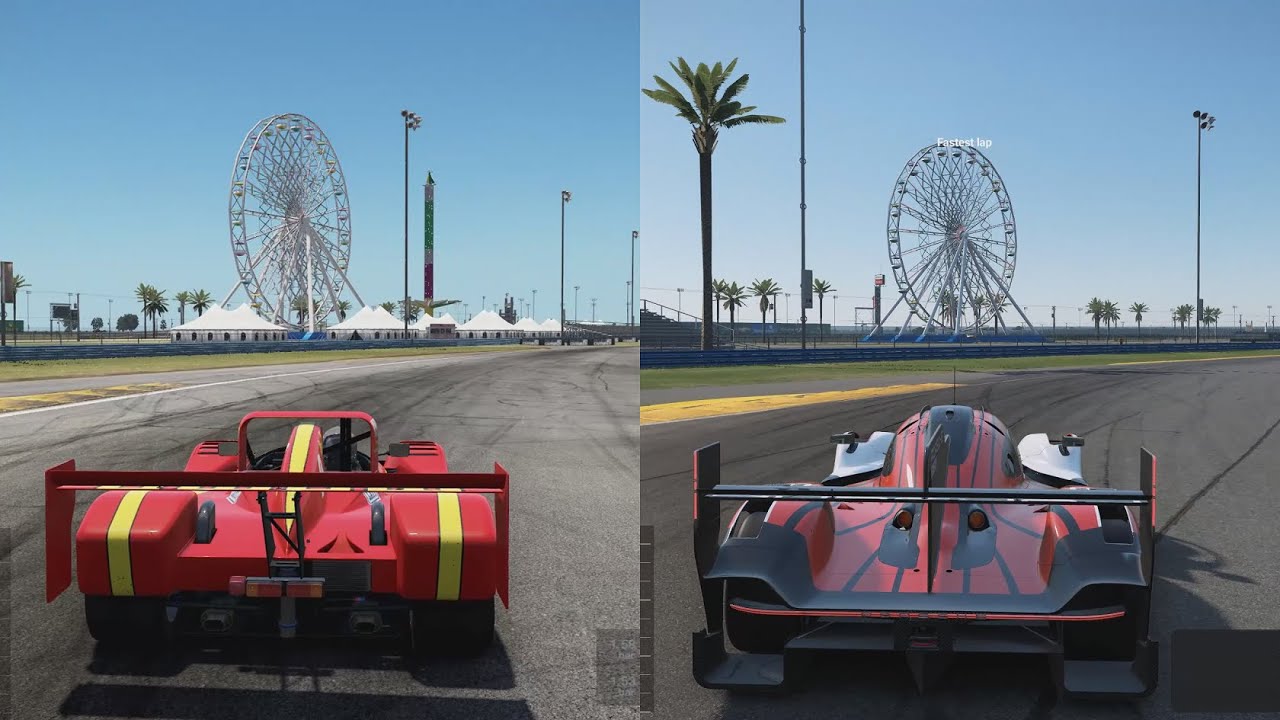 Daytona Road Course Infield in 12 different racing games (iRacing, Forza, GT and more)
