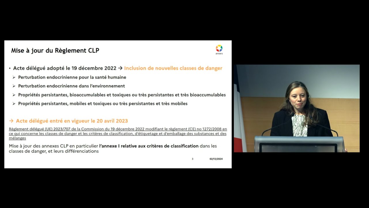 Journée d’information sur la révision du CLP, organisée par la DGT, la DGS et l’Ineris  (02/12/24) 3