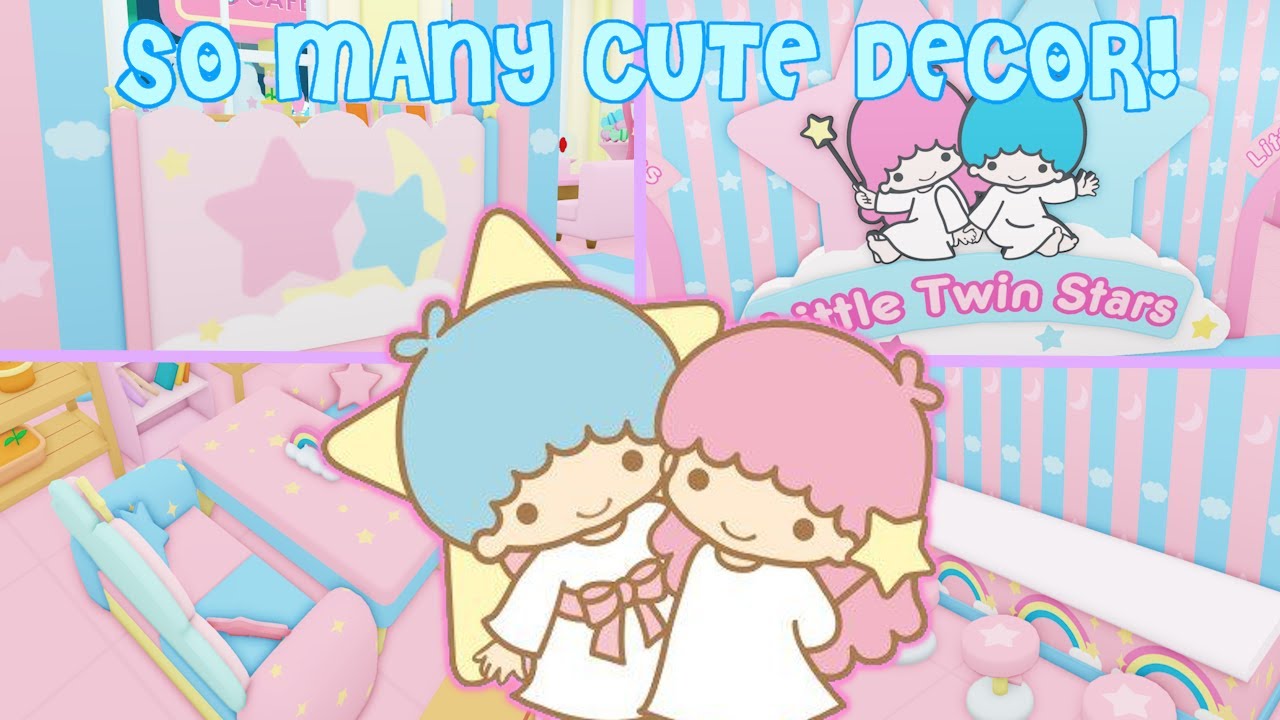 SO MANY NEW CUTE DECOR! | Little Twin Stars Blueprint 001 | Roblox My Hello Kitty Cafe | Riivv3r