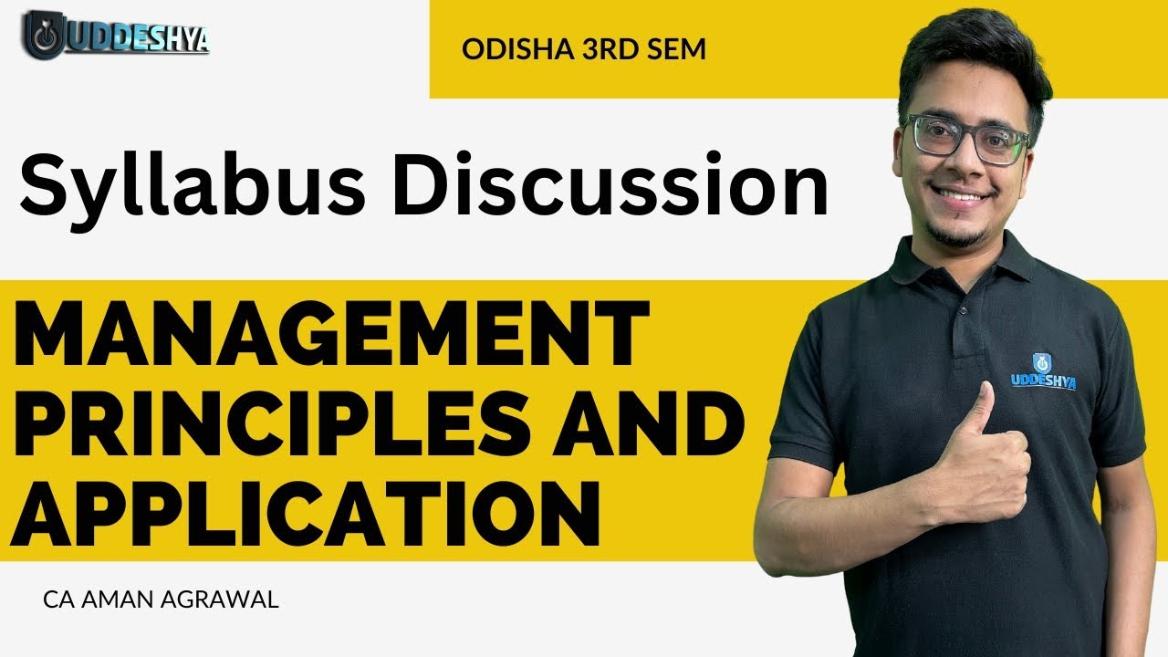 SYLLABUS DISCUSSION | MANAGEMENT PRINCIPLES AND APPLICATION | ODISHA | B.COM | 3RD SEMESTER