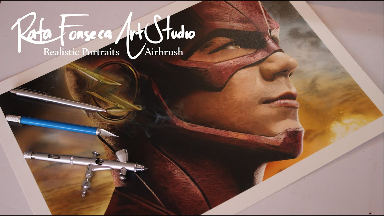 Painting Flash Barry Alen - Airbrush Flash Barry Allen
