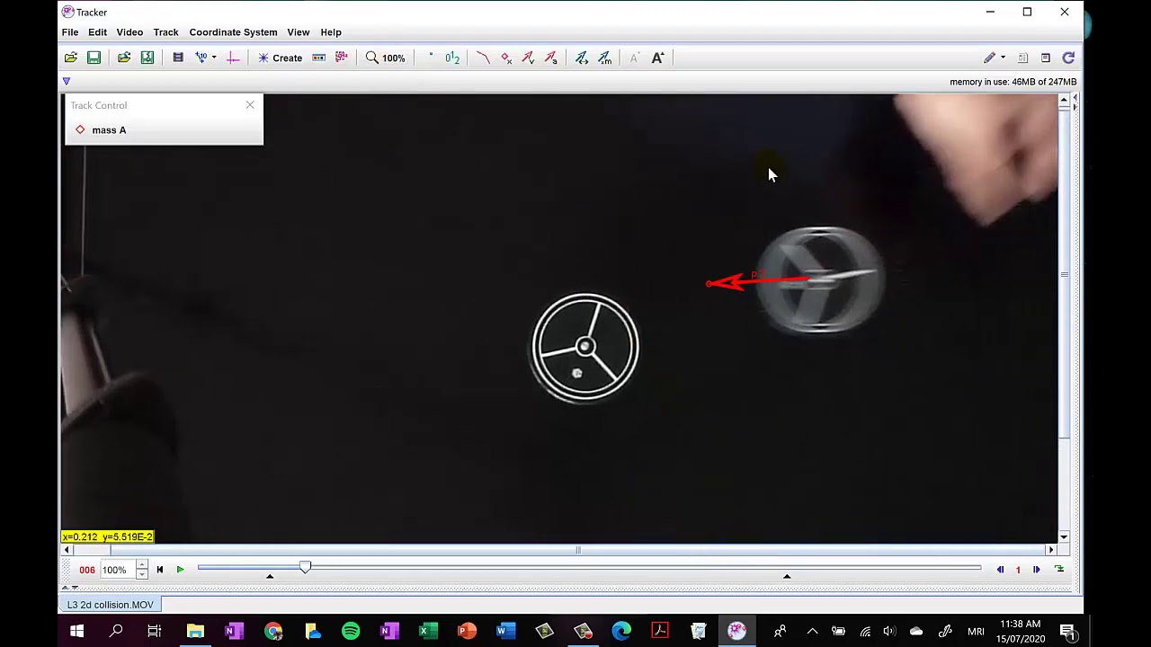 2d collision tracking