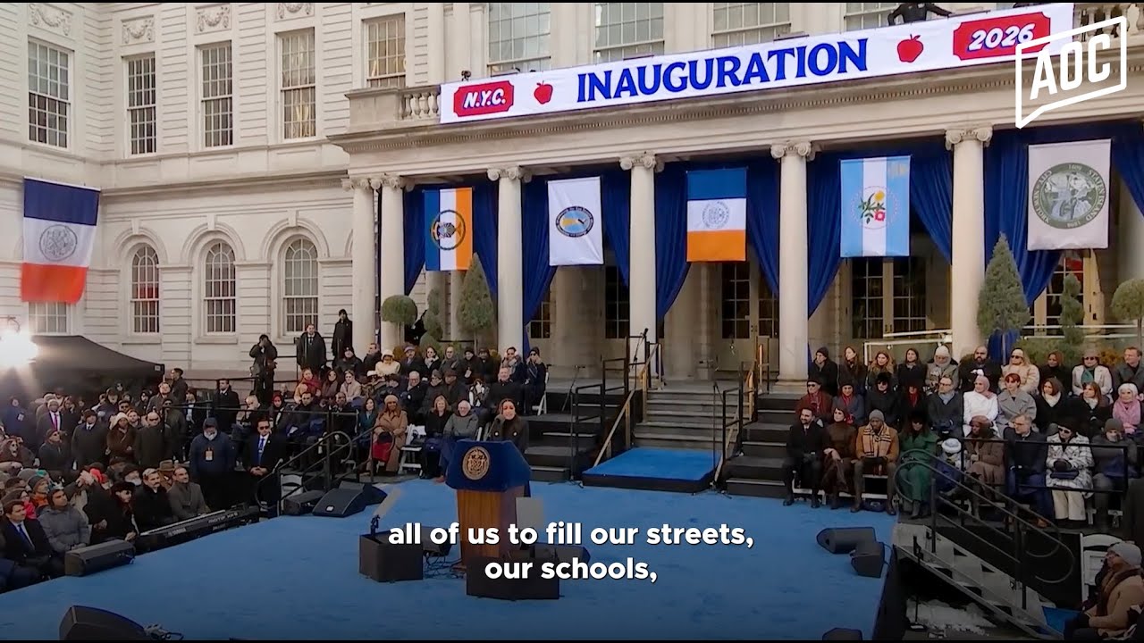 AOC at the Inauguration of Zohran Mamdani. | Alexandria Ocasio-Cortez