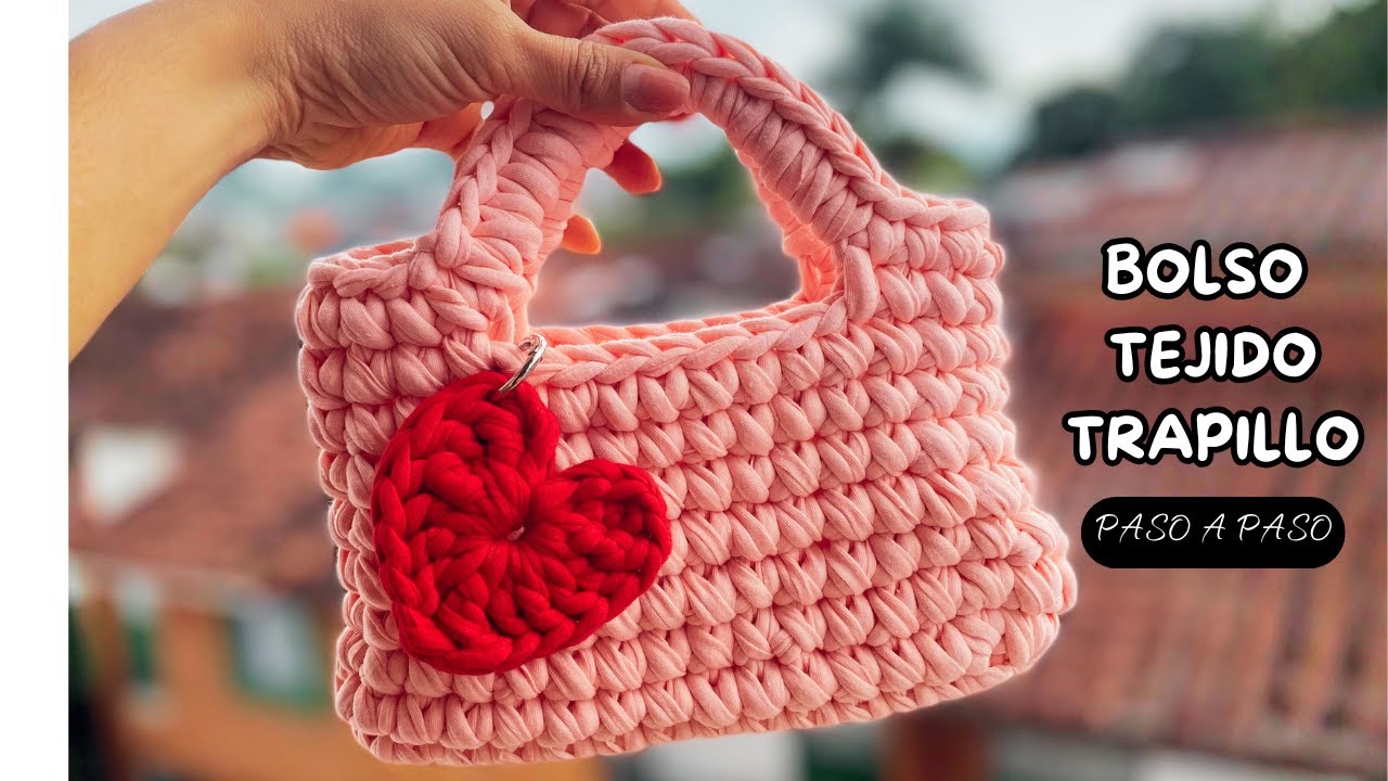🔥👜HERMOSO BOLSO TEJIDO CON TRAPILLO🔥👜  / PRINCIPIANTES / RÁPIDO Y SUPER FÁCIL / PASO A PASO