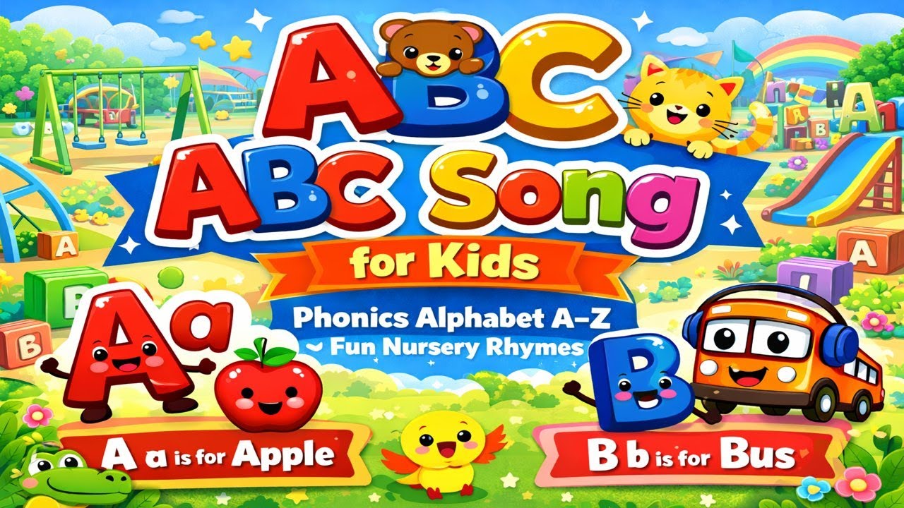 ABC Song for Kids | Phonics Alphabet A–Z | Fun Nursery Rhymes 