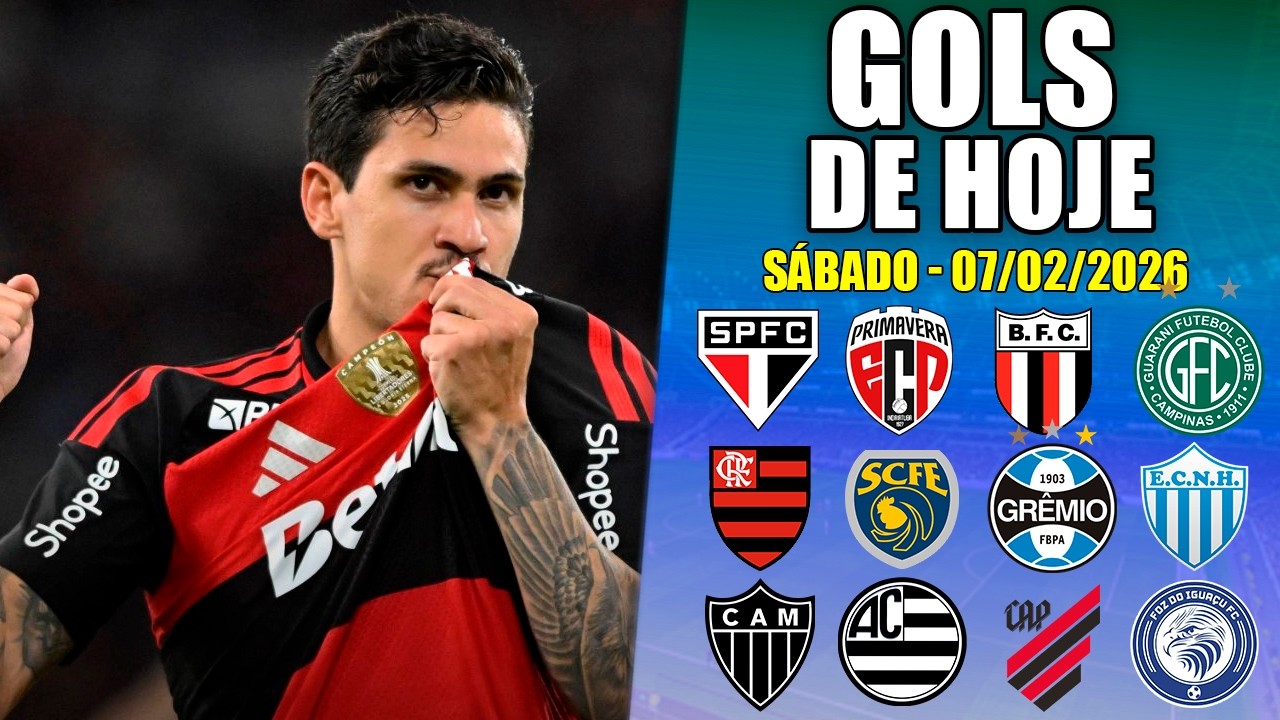 ⚽ TODOS OS GOLS DESTE SÁBADO 07/02/2026 - GOLS DE HOJE ESTADUAIS 2026