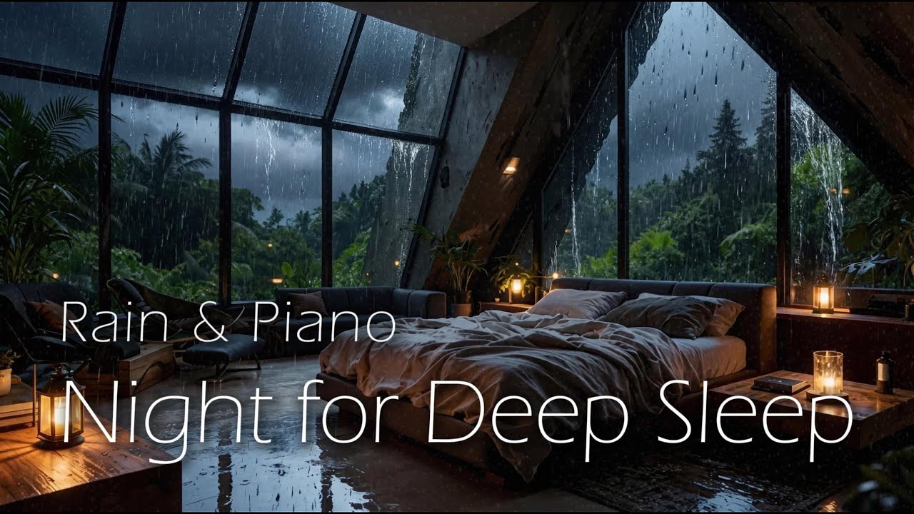 Rain Sounds & Soft Piano | Fall Asleep Naturally