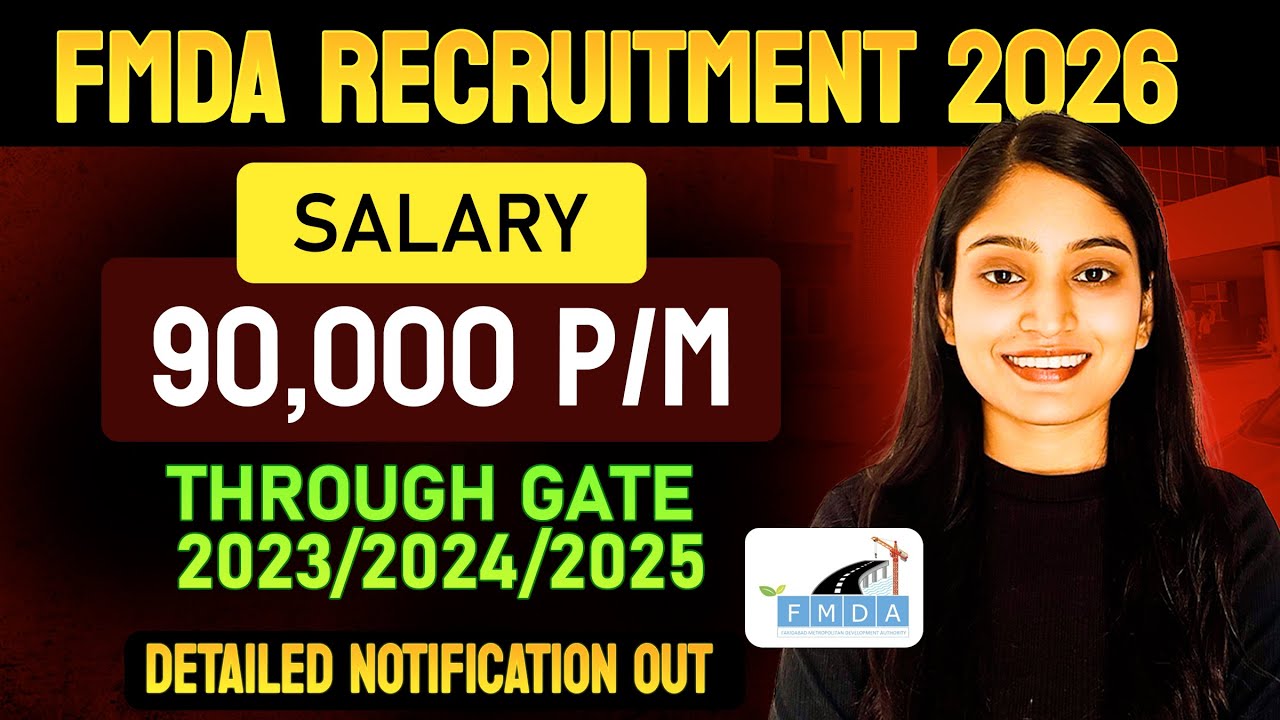 FMDA Recruitment 2026 | ₹90,000 Salary | Through GATE 2023/2024/2025 | Govt Job