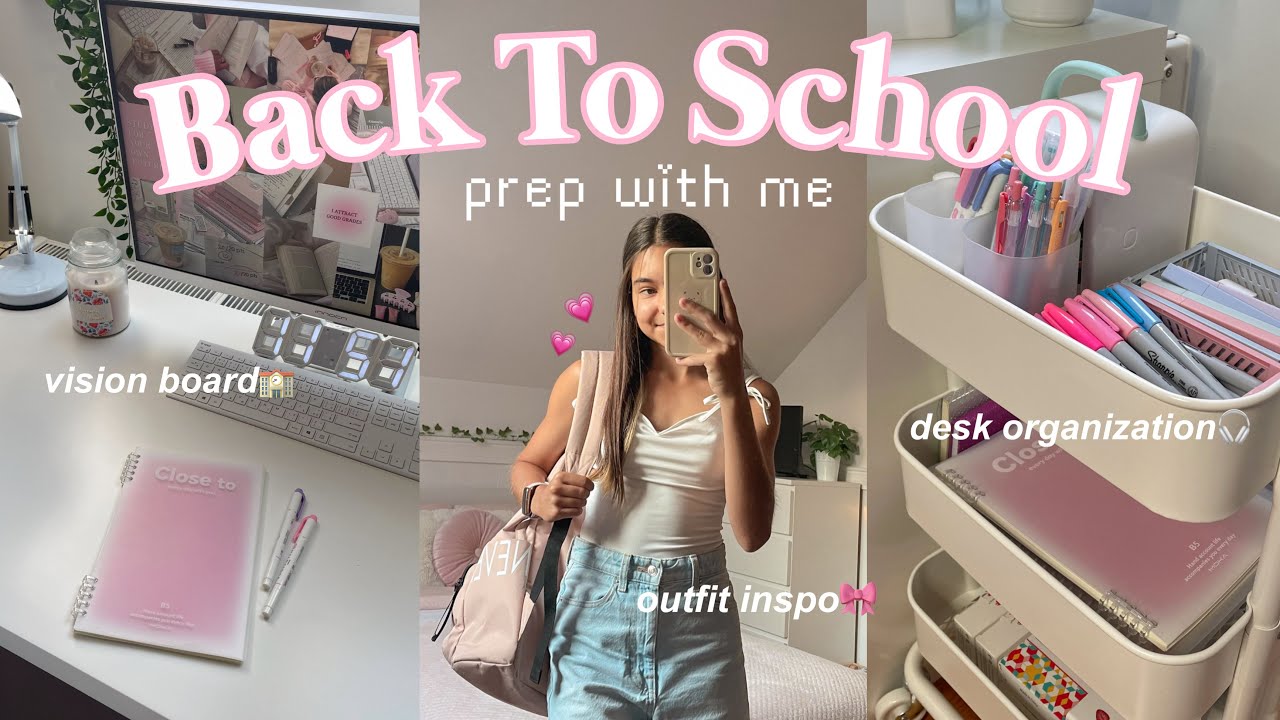 BACK TO SCHOOL PREP / vision board, organizacja biurka, pomysły na outfity🎀🏫