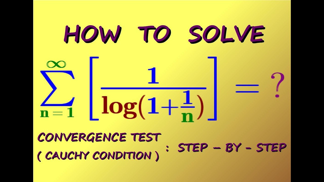 [ MATH OLYMPIAD - SUMMATION ] HOW TO SOLVE this SERIES with the CONVERGENCE TEST or CAUCHY CONDITION