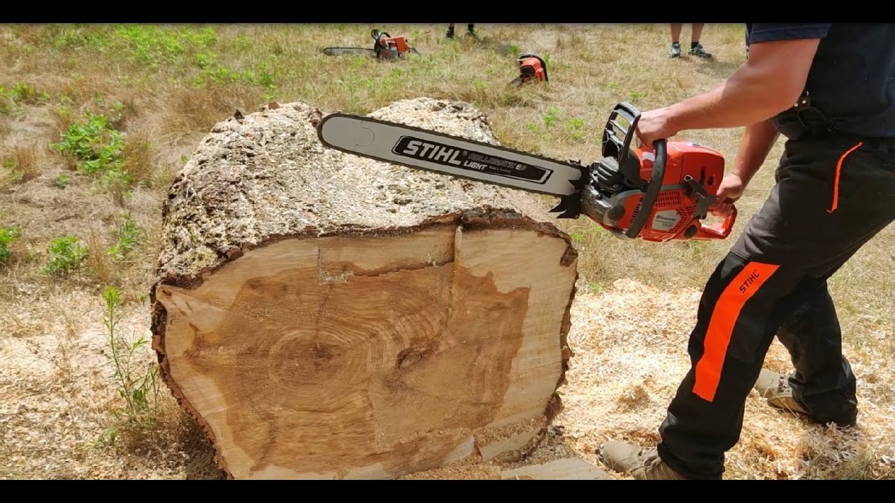 Husqvarna 572XP / Stihl Rollomatic ES Light 28 inch bar in 100 cm log / World's Best Chainsaw