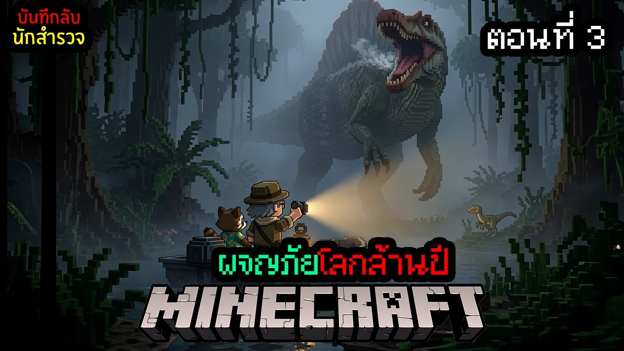 เผชิญกับจ้าวแห่งหนองน้ำ  #Minecraft || บันทึกนักสำรวจผจญภัยโลกล้านปี ตอนที่ 3