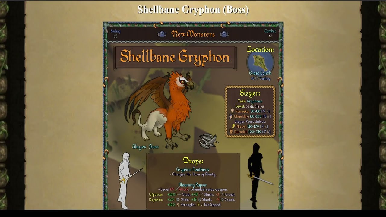 New Range Off-hand, New Rapier, New Monsters - osrs sailing blog post