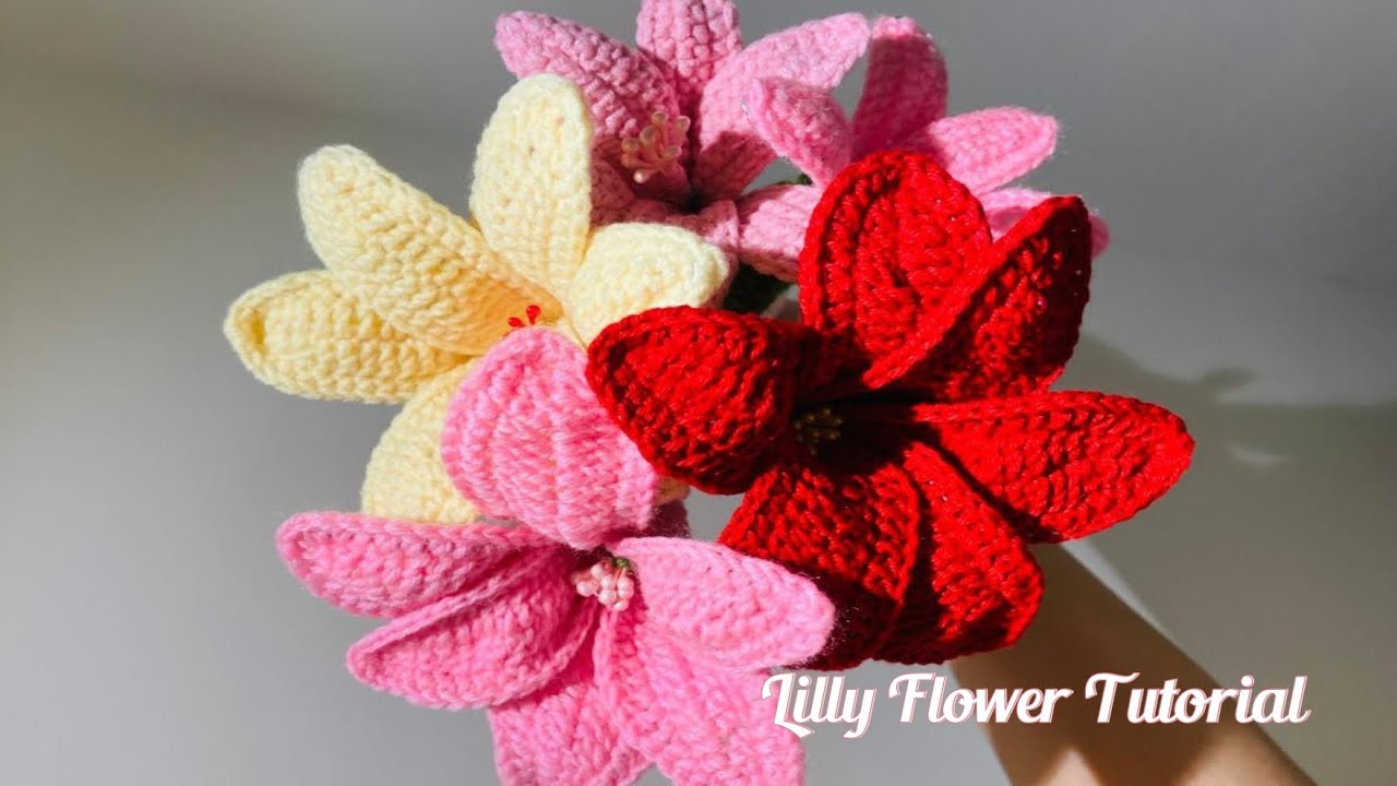 How To Crochet A Lilly Flower Step by Step | Pt.2 Leaf 🍃 