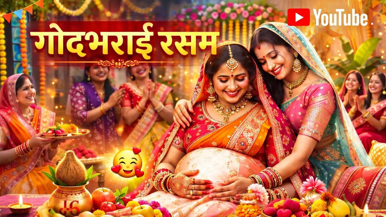 Rajasthani Godbharai Rasam🥰🌸 full vlog Zaroor dekhna Bahut Maza Aayega😂#babyshower 