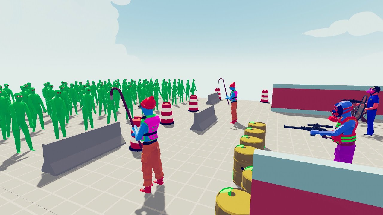 Zombie 100 Units vs Army Soldier - Totally Accurate Battle Simulator TABS