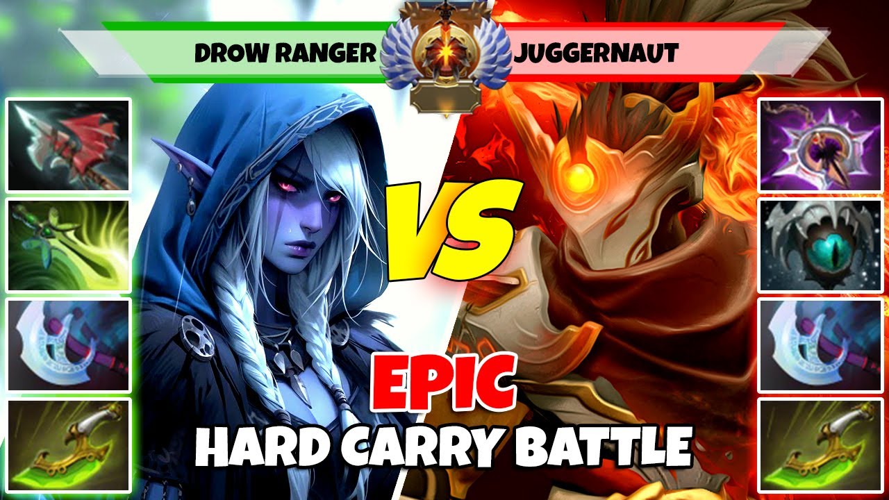 DROW RANGER (Кэрри) против JUGGERNAUT (Кэрри) &mdash; Эпическая битва игроков Dota 2 ранга Immortal &mdash; Z...