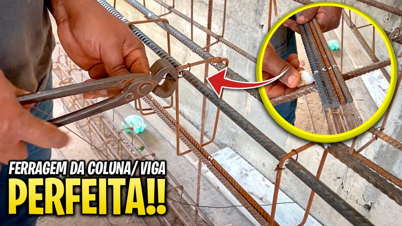 TÉCNICA QUE VOCÊ TALVEZ NÃO SABIA PRA MONTAR COLUNA DE FERRO NA CONSTRUÇÃO CIVIL