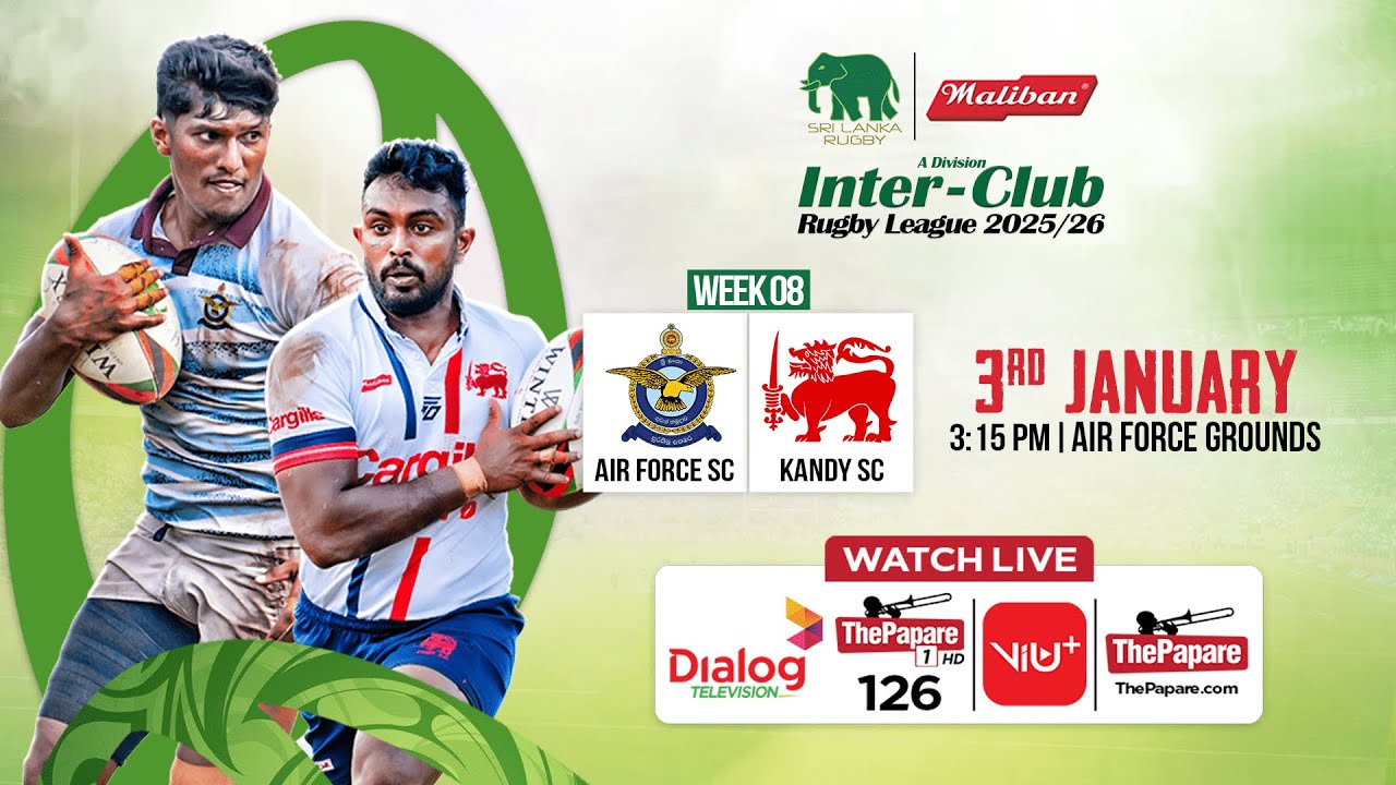 Air Force SC vs Kandy SC - Maliban Inter-Club Rugby League 2025/26