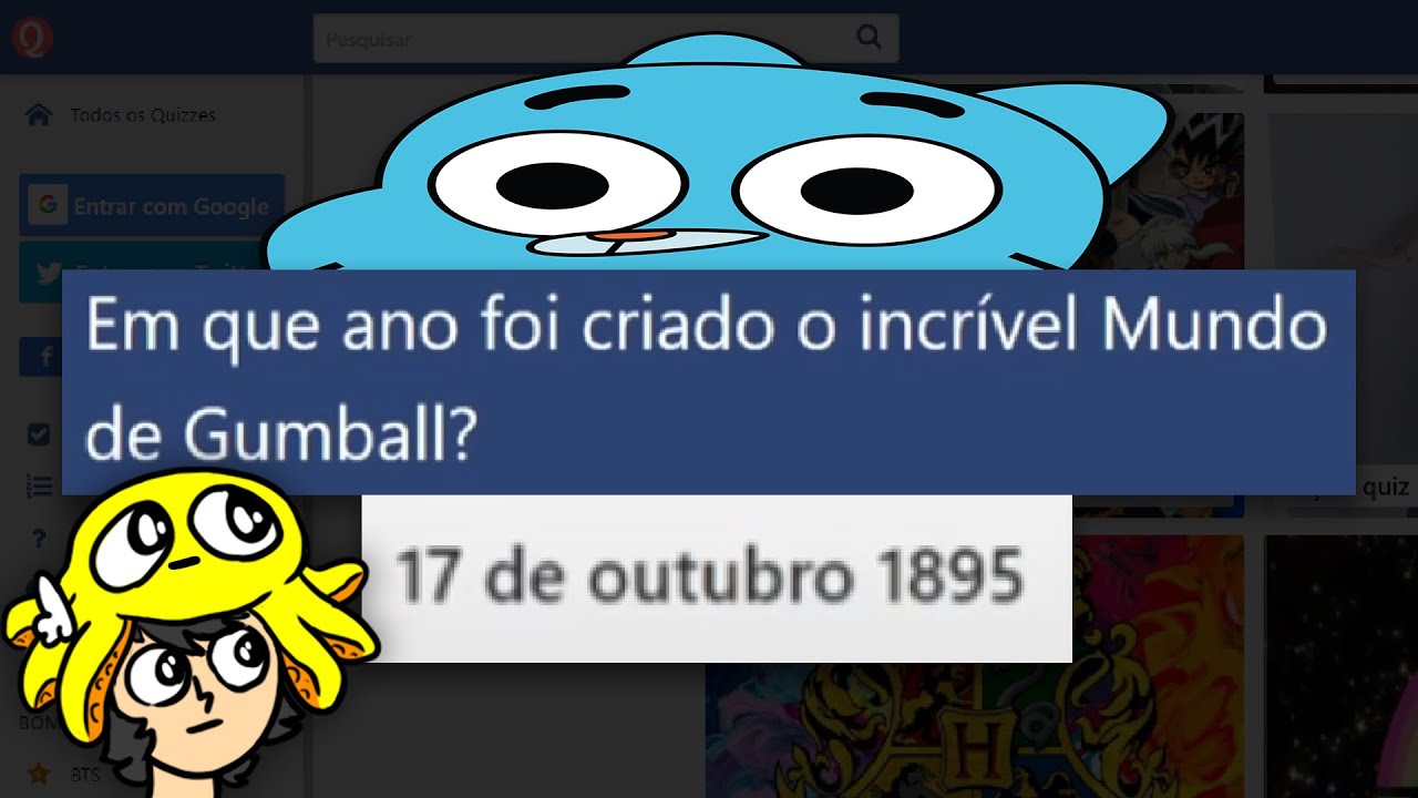 se aventurando no submundo de quiz da internet