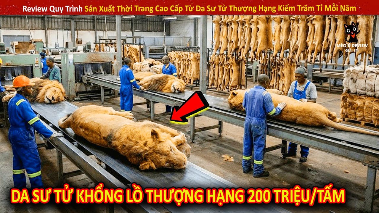 Review Quy Trình Sản Xuất Thời Trang Cao Cấp Từ Da Sư Tử Thượng Hạng Kiếm Trăm Tỉ Mỗi Năm