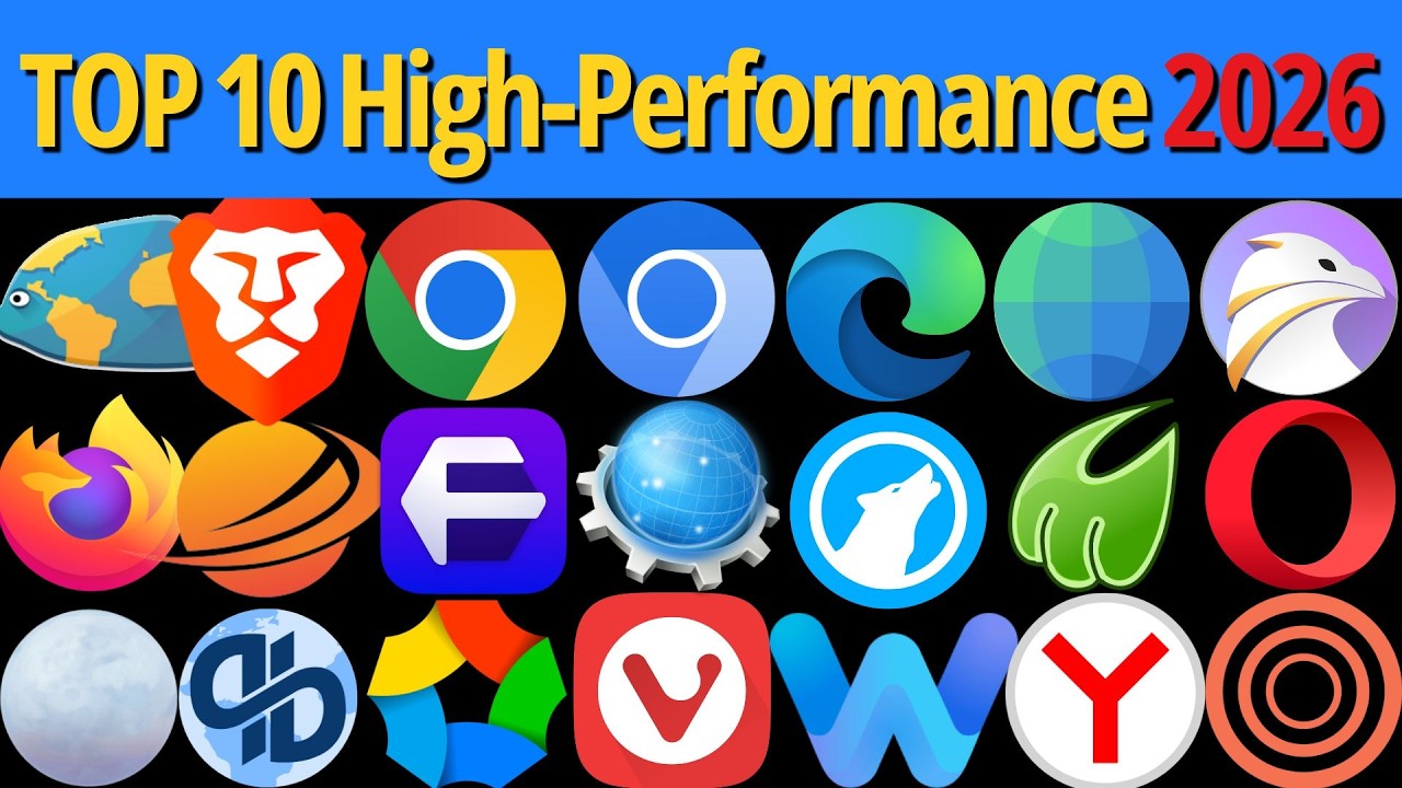 Top 10 High-Performance Browsers 2026 &ndash; Tested & Ranked #browser #highperformance  #linux