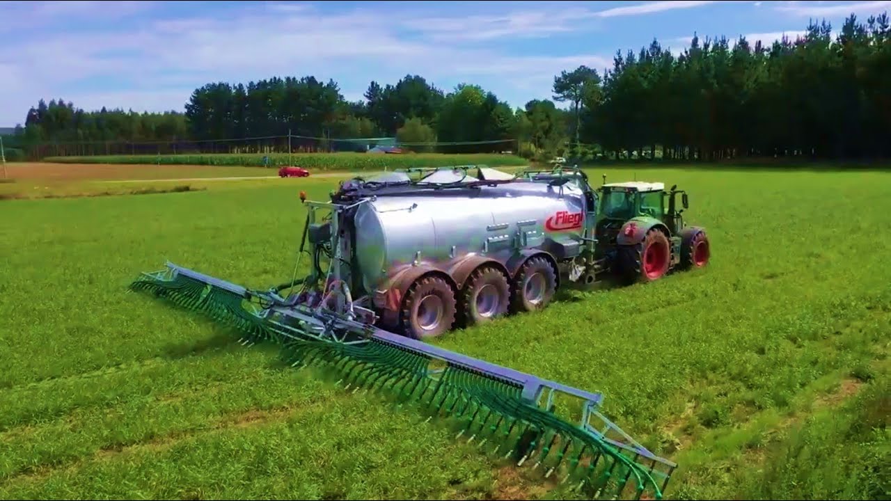 Cisterna Fliegl VFW 27500 con aplicador Skate 180 en Galicia 💥