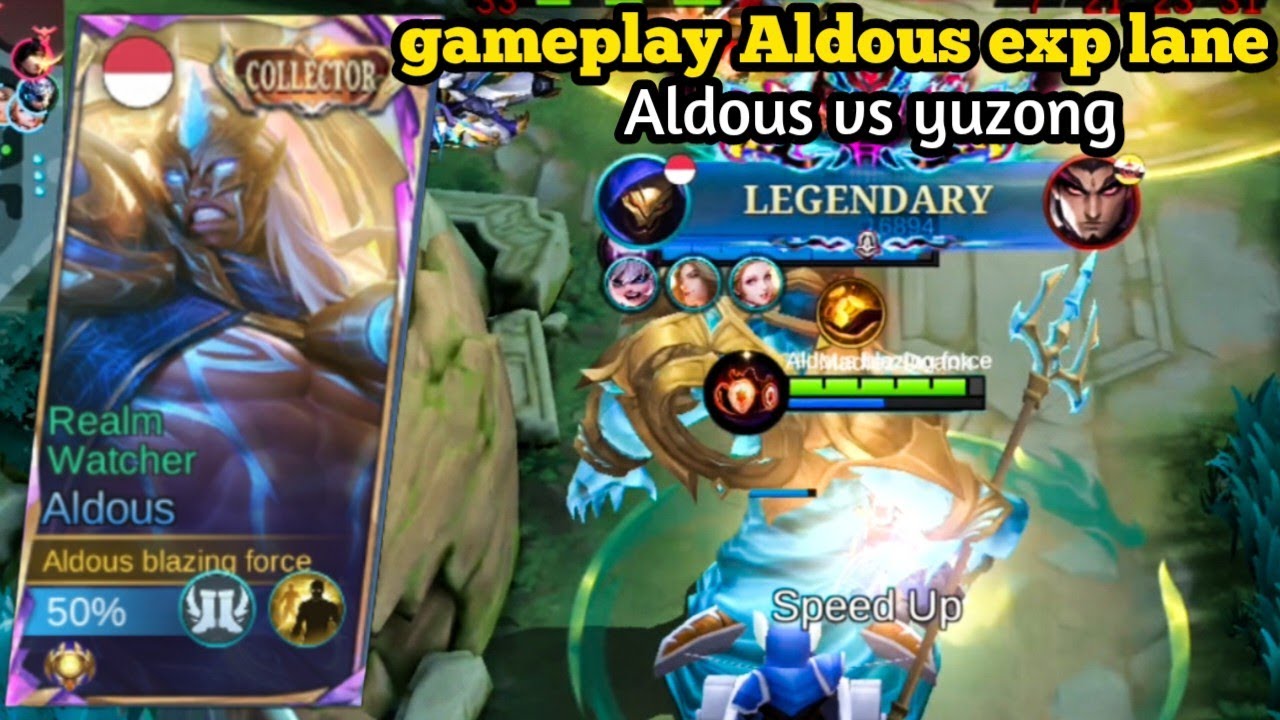 GAMEPLAY ALDOUS EXP LANE VS YUZONG||PEMULA WAJIB LIHAT CARA MELAWAN NYA
