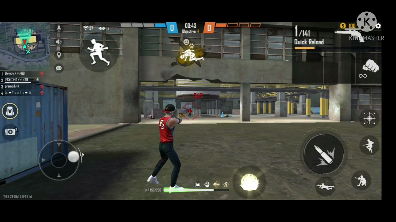 1 vs 4 psycho dhruv vs 4 pro pleyer