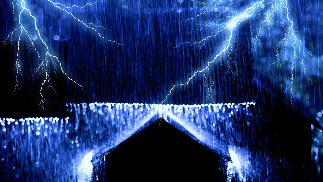 Sueño Profundo con Lluvia Intensa sobre un Techo de Metal y Truenos Graves