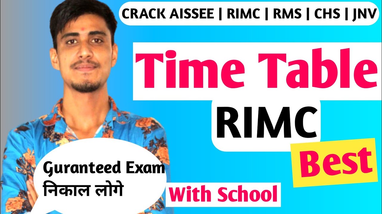 Best Time Table for Rimc | Rimc Time Table | How to Crack Rimc | Rimc Dehradun School | UC