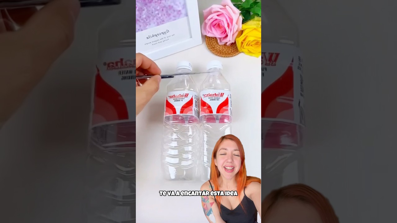 Solo necesitas 2 #botellas &iquest;que pondrias dentro? 🤔 #reciclaje #ideasfaciles #diy