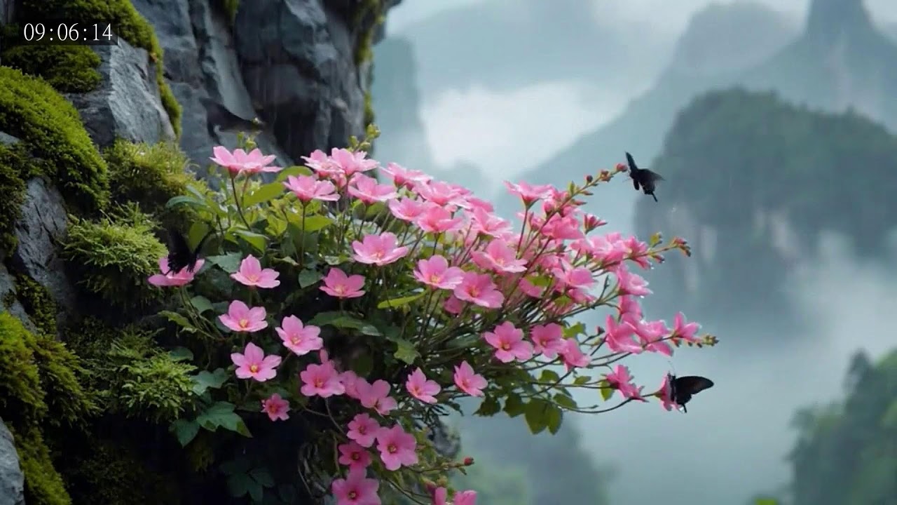 Relaxing Butterfly and Flower Scenery for Meditation Sleep and Anxiety Relief