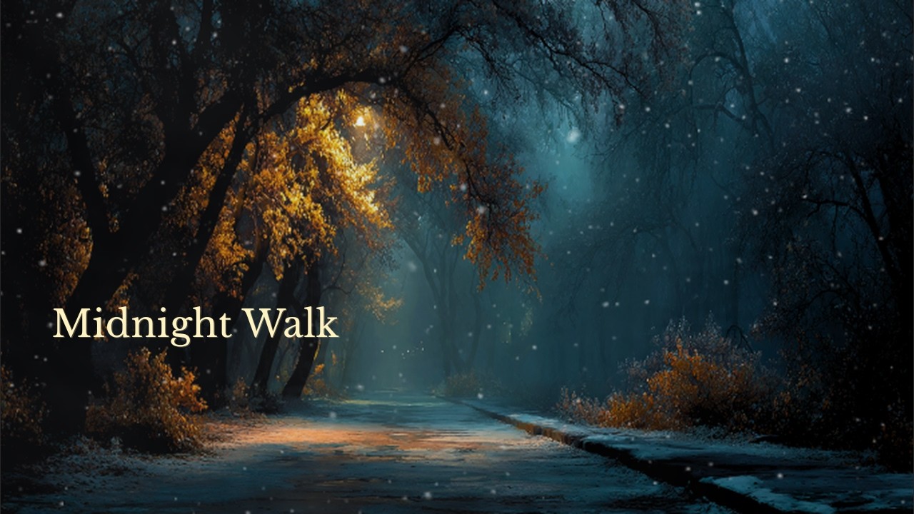 8 Hours of Midnight Walk  | Cozy Winter Ambience for Calm and Stress Relief