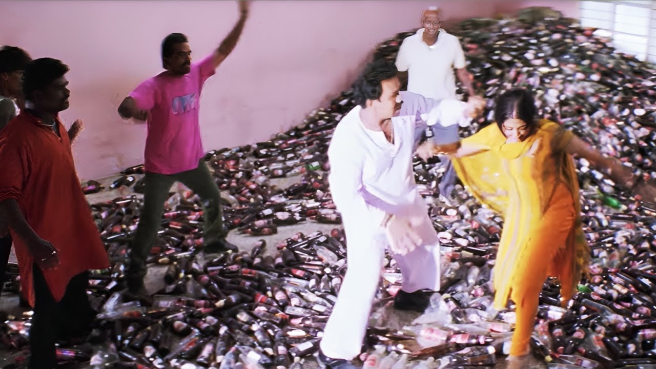गुंडे बदमाशों ने कच की बोतलो के बीच की लड़की के साथ ज़बरदस्ती - ROWDY JAYA MOVIE