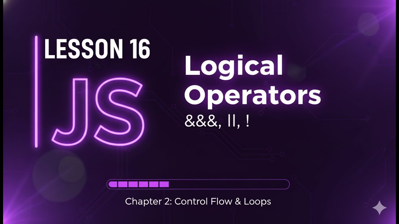 016 🚀 JavaScript Logical Operators Explained: AND (&&), OR (||), NOT (!) | #016