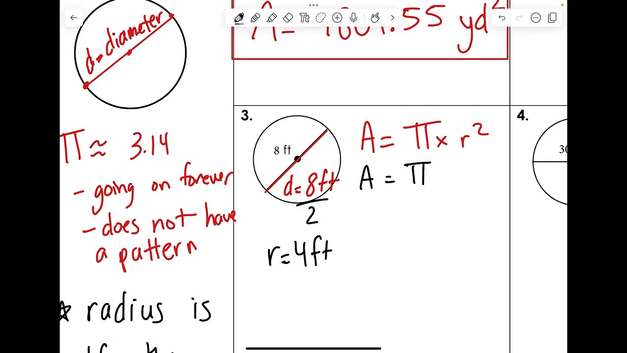 Area and Circumference Lesson