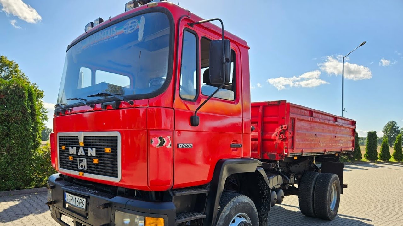 MAN 17.232 ,3xTipper 4x4, Full Steel ,6 cylinder 